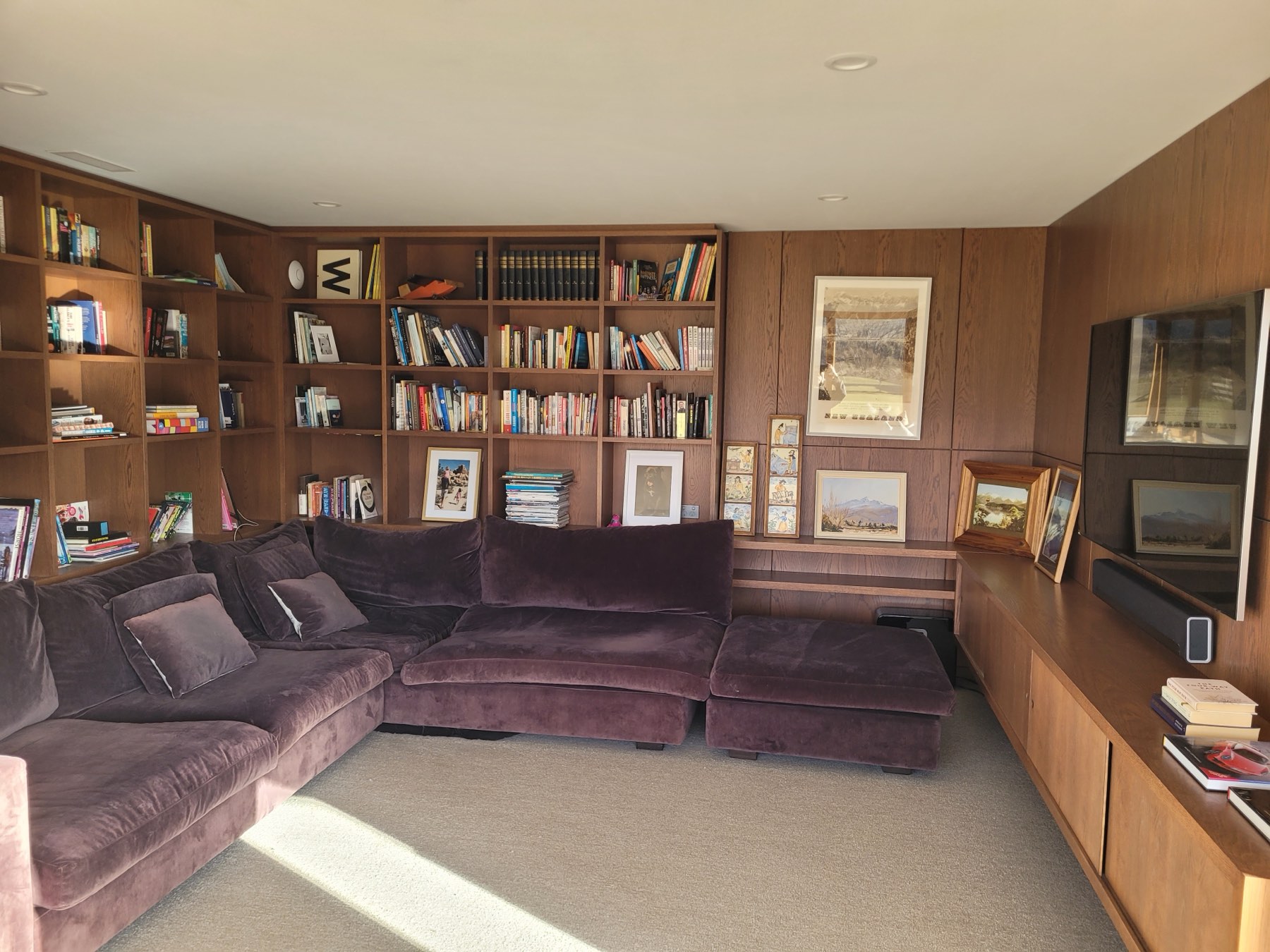 The library and movie room
