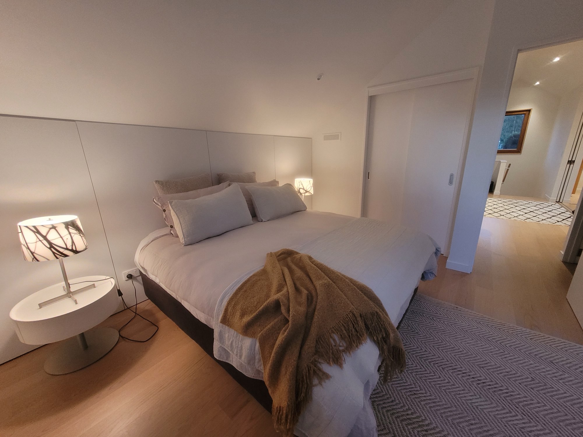 The king bedroom in the loft