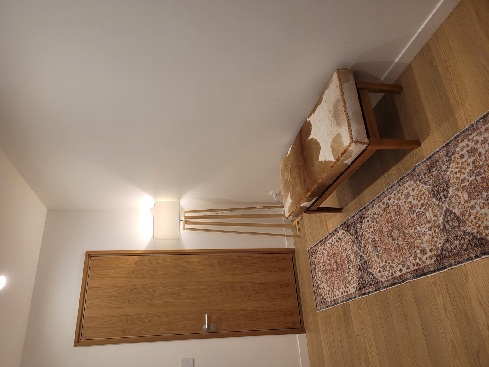 The entry at the foot of the loft stair