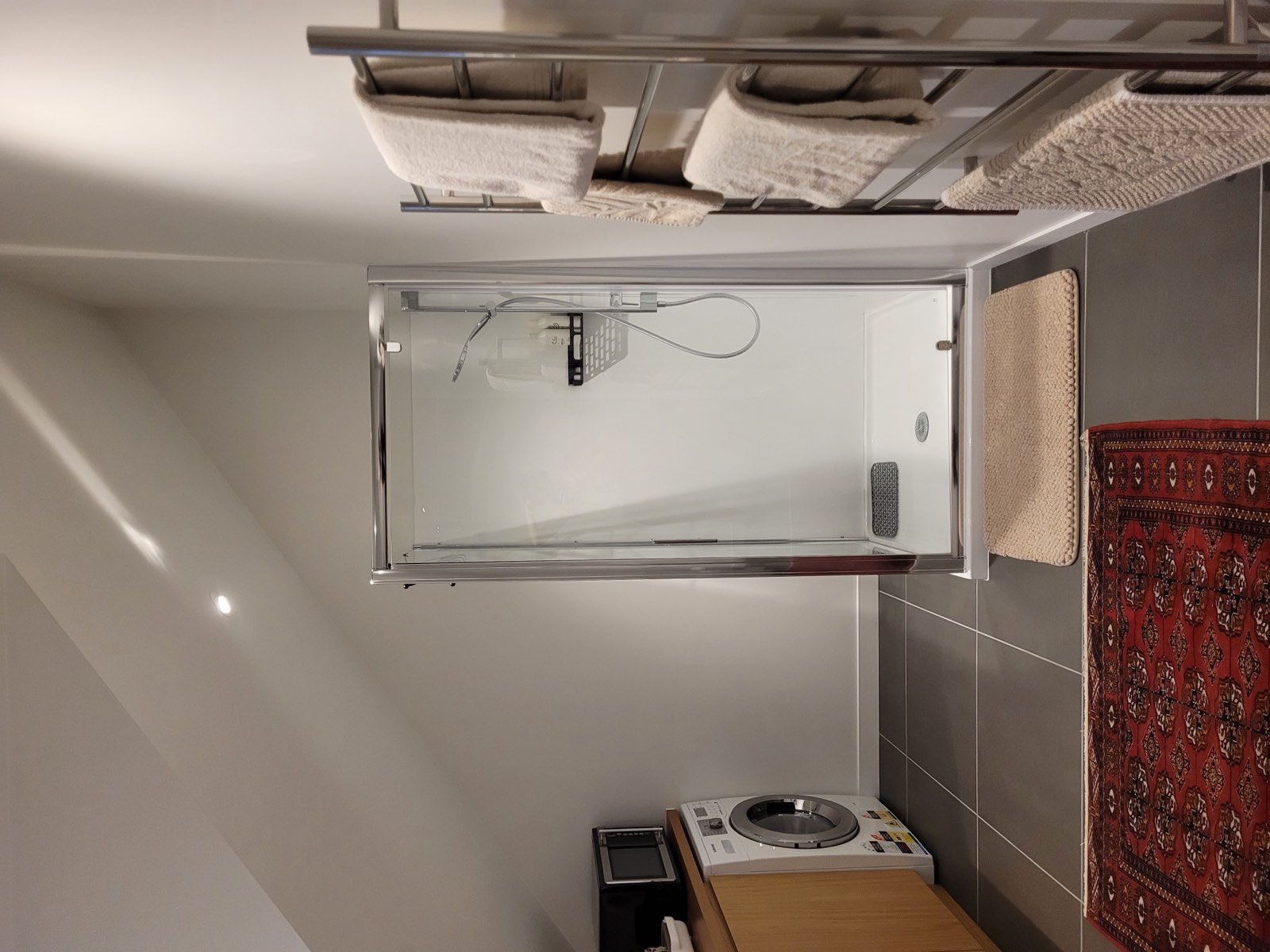 The shower room, with the laundry alongside